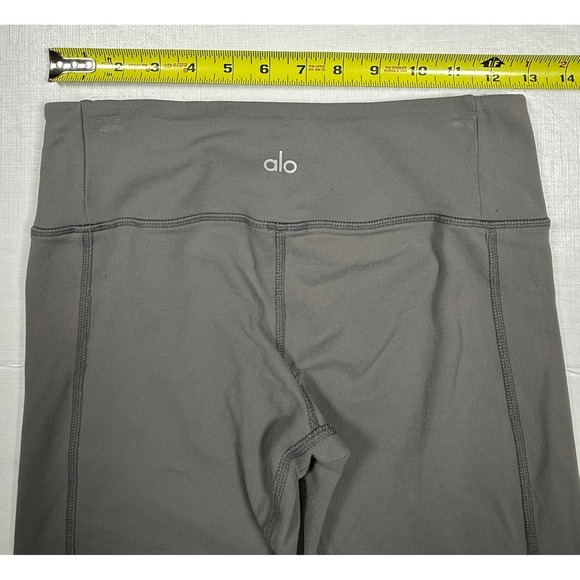 Alo Yoga High Waist Moto Leggings Charcoal Grey Size S - Picture 8 of 10